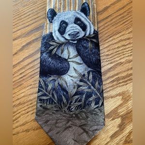 Panda Lunch Tie Neutral colors